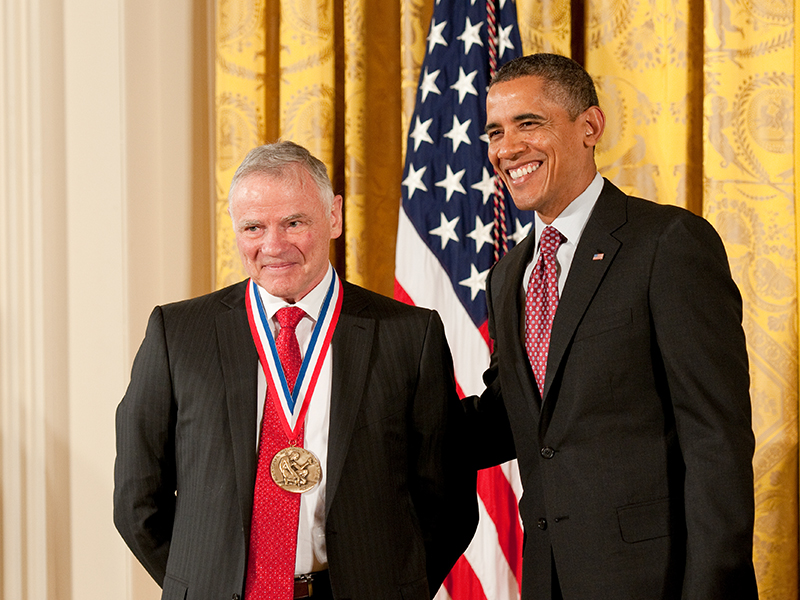 Dr. Lee Hood with President Barack Obama