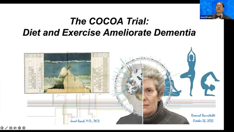 screenshot of video for COCOA Trial Results Show Diet, Exercise Help Some with Dementia