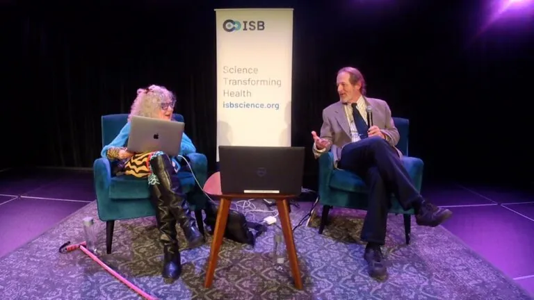 screenshot of video for Ginny Ruffner and Dr. Jim Heath Explore the Intersection of Art and Science