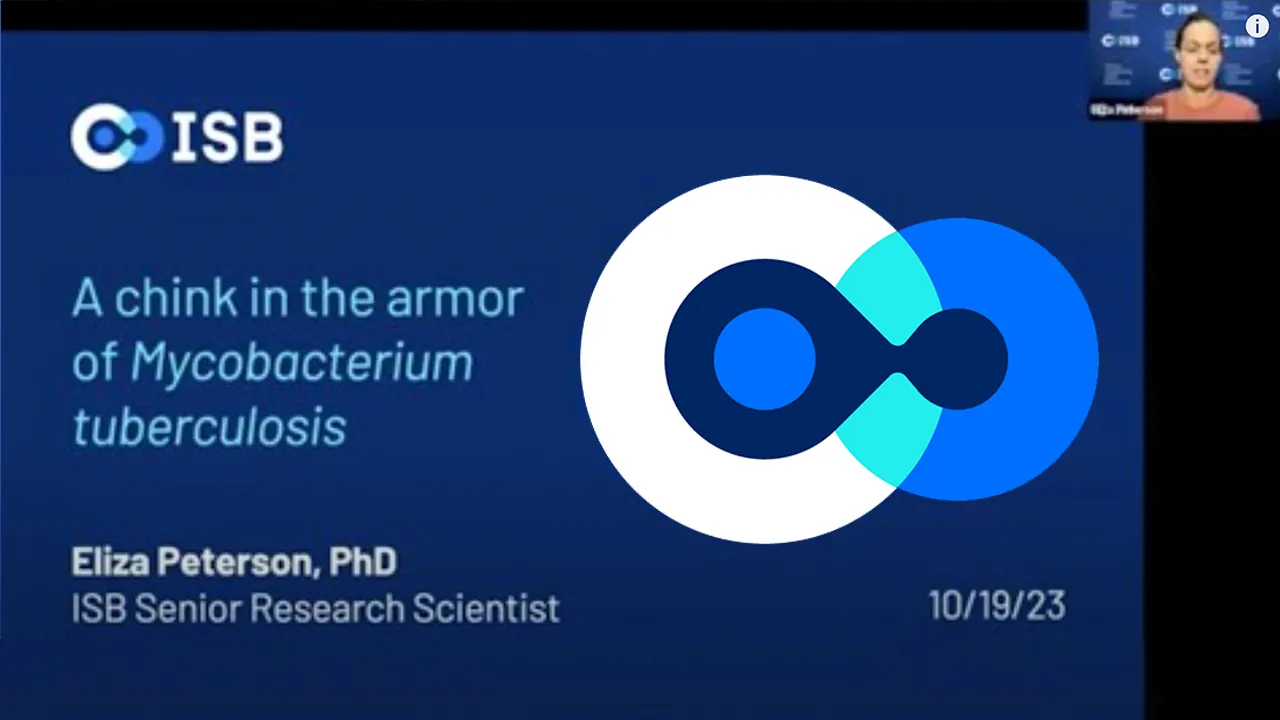 screenshot of video for ISB Researchers Find a Chink in the Armor of Tuberculosis Pathogen