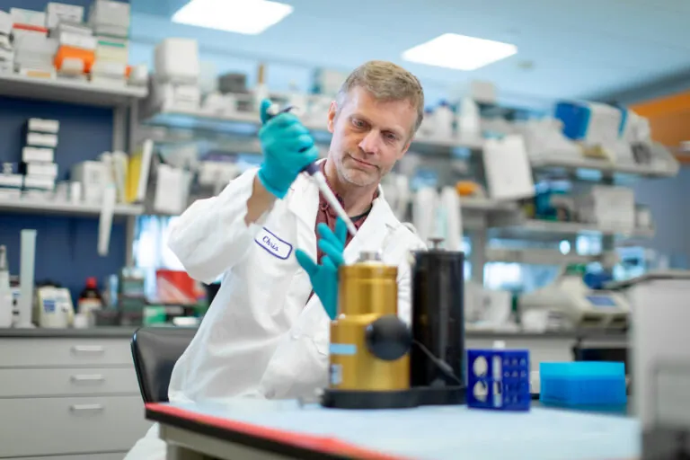 man in lab