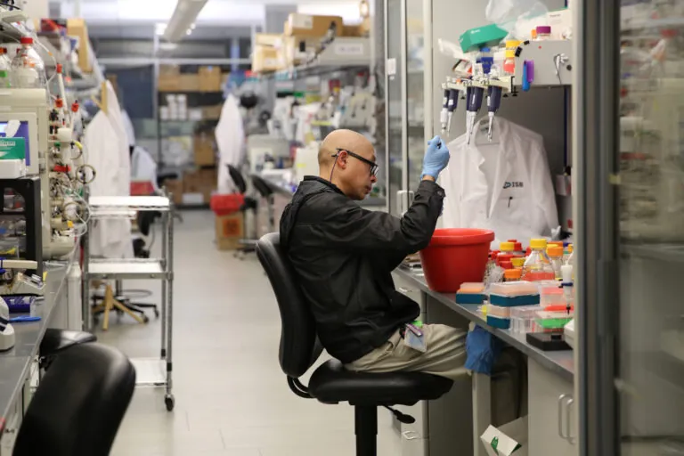 a man working in a lab
