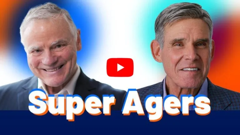 Graphic showing Dr. Lee Hood, left, and Dr. Eric Topol.