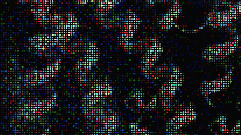 Abstract Illustration of a Stylized Protein